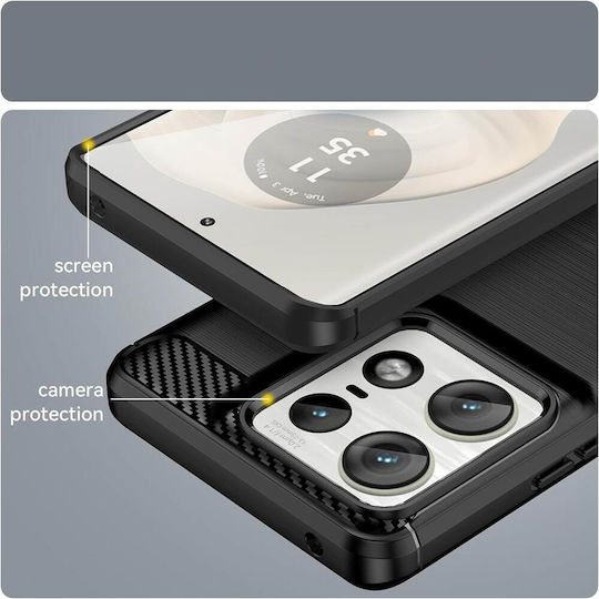 Techsuit Carbon Задна корица Силикон Син (Motorola Edge 50 Ultra - Motorola)