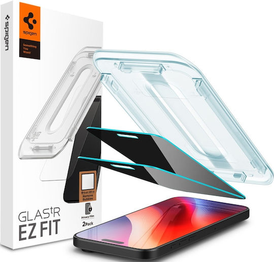 Spigen GLAS.tR EZ Fit Privacy Tempered Glass 2buc (iPhone 17 / 17 Pro / 16 Pro)