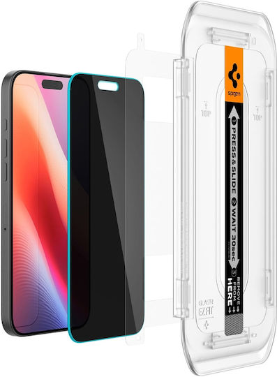Spigen GLAS.tR EZ Fit Privacy Tempered Glass 2buc (iPhone 17 / 17 Pro / 16 Pro)