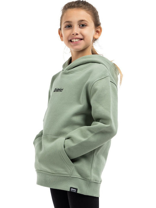 Kids Sweatshirt with Hood and Pockets Green