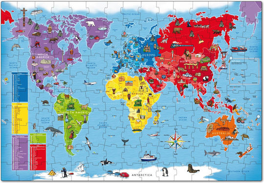 Kinderpuzzle Map World für 10+ Jahre+ Jahre 150pcs Orchard