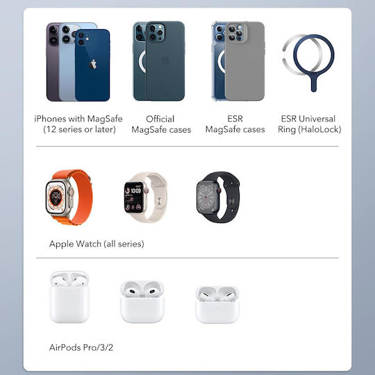 ESR Φορτιστής Magsafe Μαύρος (Halolock 3in1)