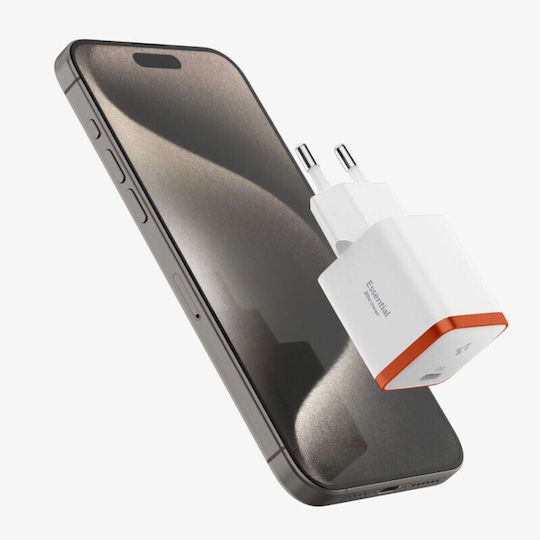 Spigen Kabeloser Handyladegerät mit USB-C Anschluss 30W Schnellladetechnologie Weiß (ArcStation Essential)