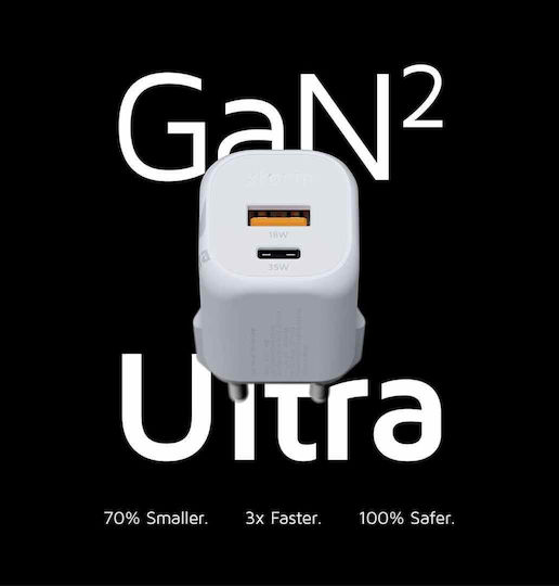 Xtorm Φορτιστής Χωρίς Καλώδιο GaN 35W Quick Charge 3.0 Λευκός (XEC035)