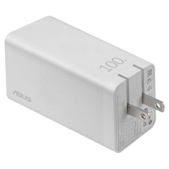 Asus GaN Wireless Charger with USB-A Port and 2 USB-C Output Ports 100W Power Delivery White