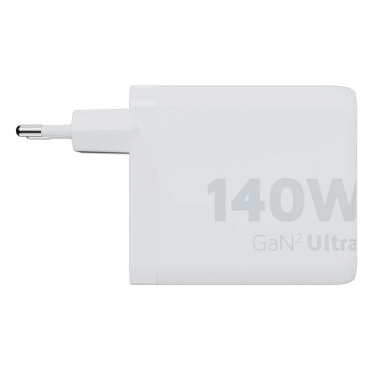 Xtorm Φορτιστής Χωρίς Καλώδιο GaN με Θύρα USB-A και 3 Θύρες USB-C 140W Power Delivery / Quick Charge 3.0 Λευκός (XEC140 GaN2 Ultra)