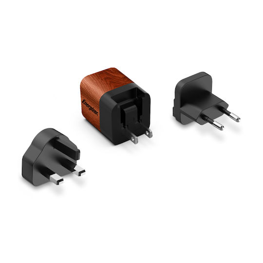 Energizer Energizer Handyladegerät Ohne Kabel GaN mit USB-C Ausgangsanschluss 20W Stromlieferung Walnut Burl (A20MU)