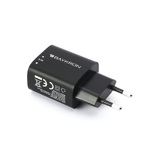 Baykron Φορτιστής Χωρίς Καλώδιο 12W Μαύρος (Smart)