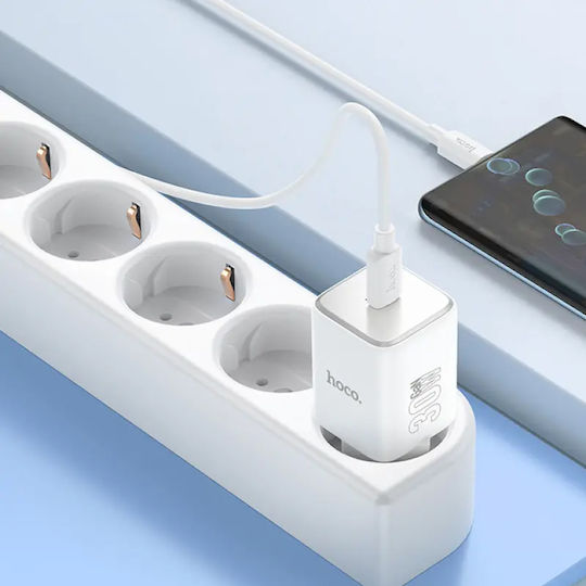 Hoco Charger Without Cable GaN with USB-C Port 30W Power Delivery Whites (N43)