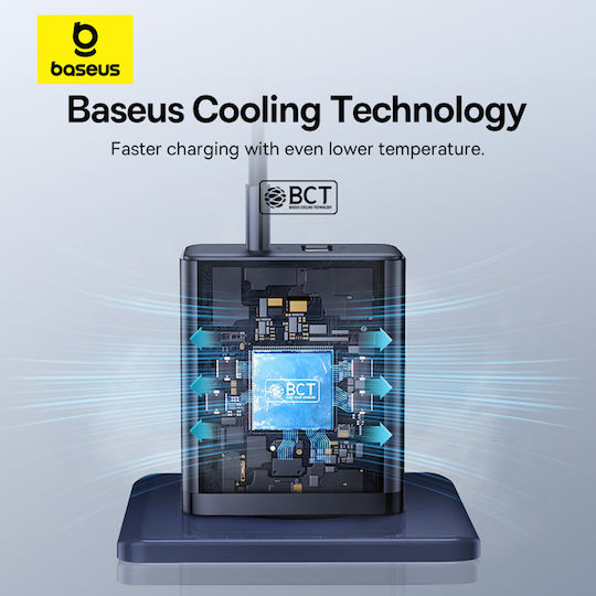 Baseus Charger Without Cable with USB-A Port and USB-C Port 30W Power Delivery Blacks (Cube)