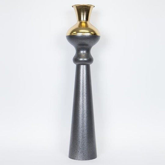 Vază De Podea Metalică Neagră Φ19.7xÎ86.5cm