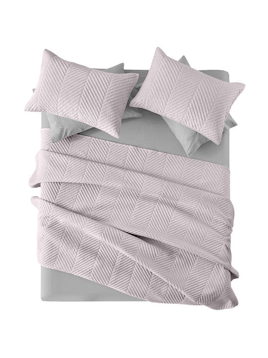 Guy Laroche Bone Σετ Κουβερλί Ημίδιπλο Microfiber Bone Sepia 180x240cm 2τμχ