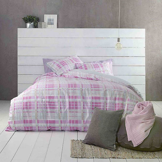 Nima Melville Κουβερλί Υπέρδιπλο Βαμβακερό Pink 220x240cm