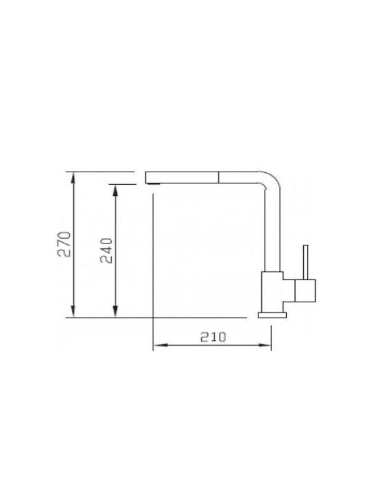Macart Idea 105 GC Kitchen Faucet Counter with Pull-Out Spray Beige