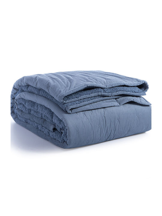 Nef-Nef Homeware New Kotler Cuvertură King Size din Poliester Denim 270x280cm