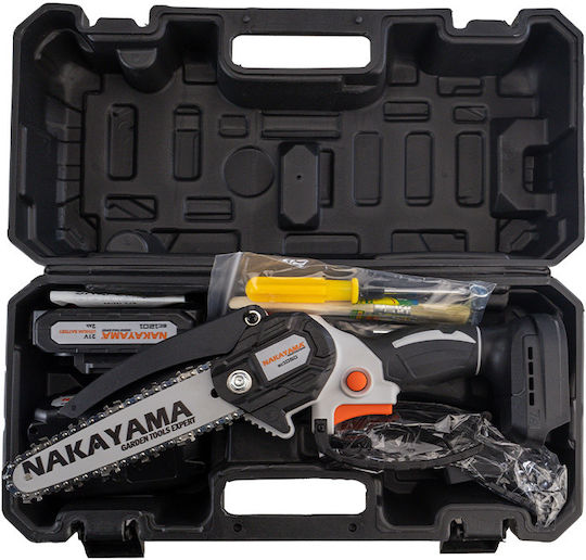 Nakayama EC1050 Κλαδευτικό Αλυσοπρίονο Μπαταρίας 2x2Ah Brushless 21V 1kg με Λάμα 15cm