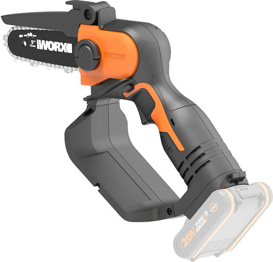 Worx Кастрене Акумулаторен верижен трион Безчетков 20V 1.38кг с шина 12см