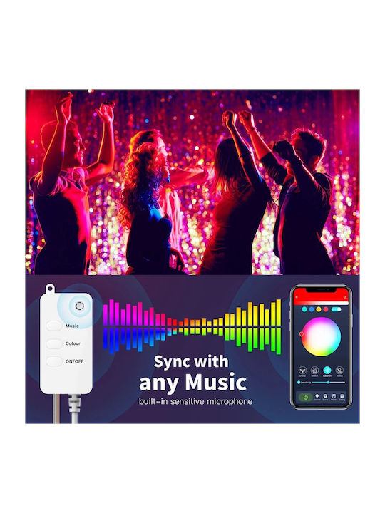 100 Lights LED 10m. Multicolor USB in String 1pcs