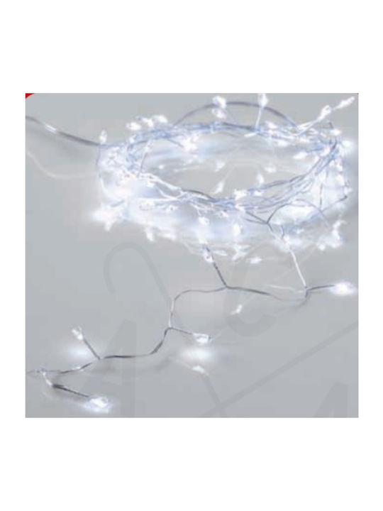 20 Lights LED 2.1m. Cold White Battery in String 5pcs Aca