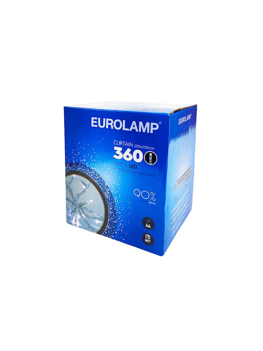 360 Lights LED 2m. x 200cm Natural White type Curtain 1pcs