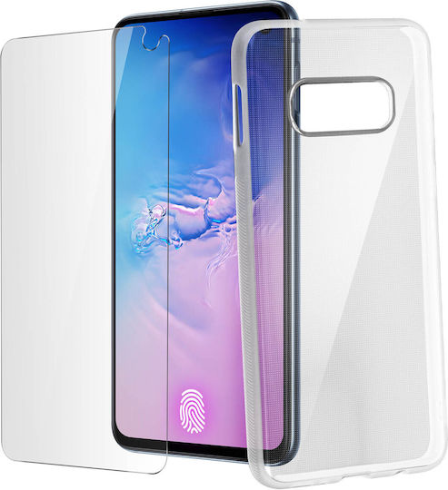 Case Galaxys10e Silicone Gel+transparent Temp Glass Screen Protector
