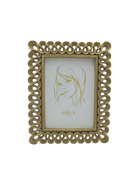 Ankor Frame Plastic 13cmx18cm with Gold Frame