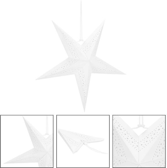 Paper Illuminated Christmas Decorative Pendant Star 3x3cm