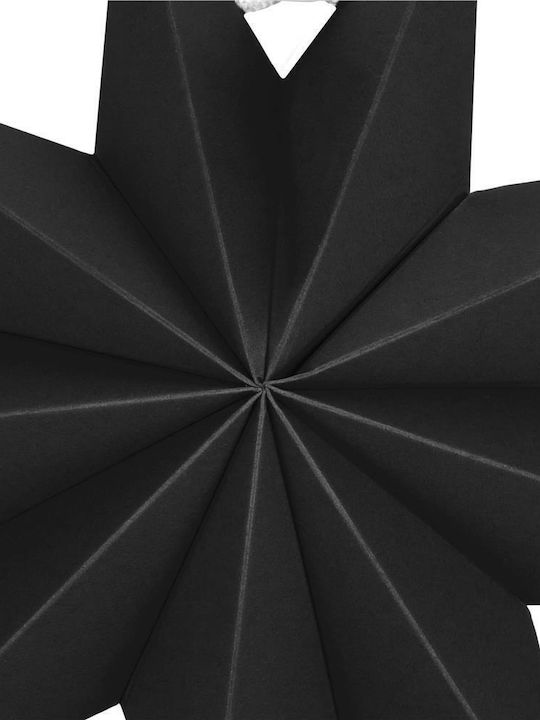 Crăciunesc Decorativ Suspendata Stea Hârtie Negru 3x3buc 1buc
