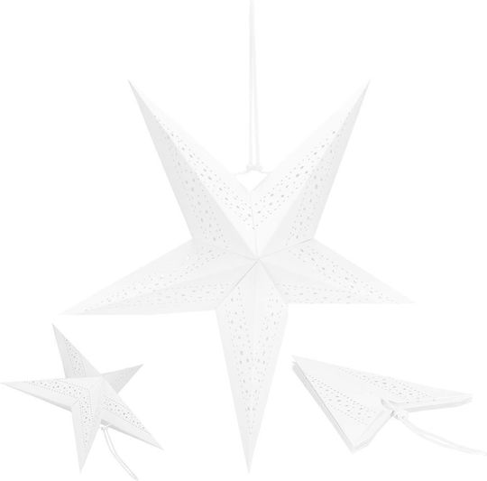 Paper Illuminated Christmas Decorative Pendant Star 3x3cm