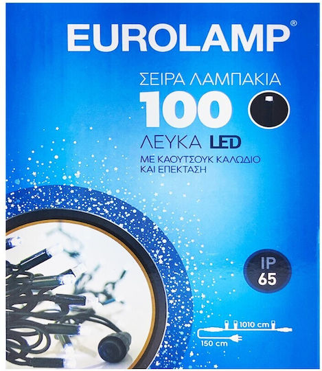 100 Lichterketten LED 11.6m. Kaltes Weiß in Zeichenfolge 1Stück
