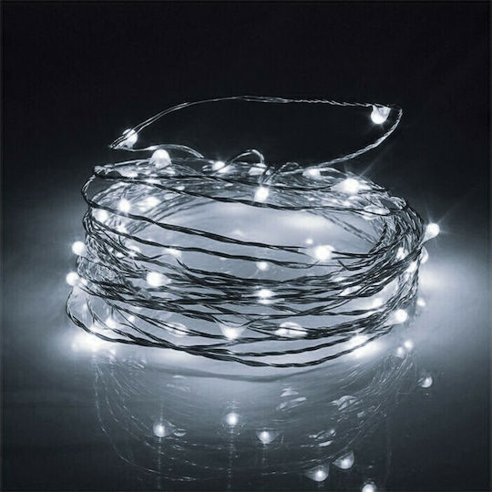 100 Λαμπάκια LED 10μ. Ψυχρό Λευκό σε Σειρά 100 Λαμπάκια LED 10μ. Ψυχρό Λευκό σε Σειρά