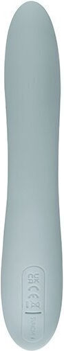 App-controlled Rabbit Vibrator Heating Svakom Chika Liquid Silicone 187x31x59 Mm Turquoise Gray