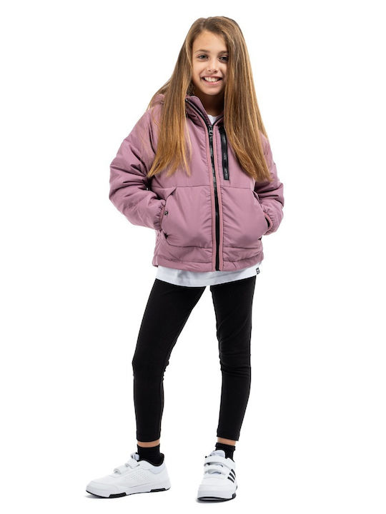 Kids' Casual Jacket with Lining & Hood Purple
