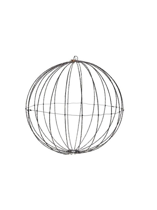 ECD Germany Beleuchtet Weihnachtliche Metallisch Figur Kugel Weiß 40x40x40cm