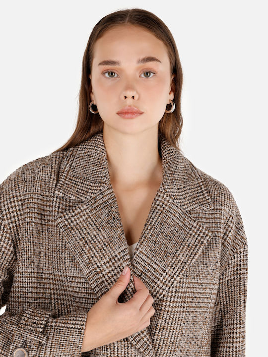 Wool Women's Beige Coat