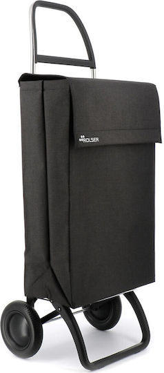 2-Wheel Shopping Trolley Rolser Jean Tweed Ln Black
