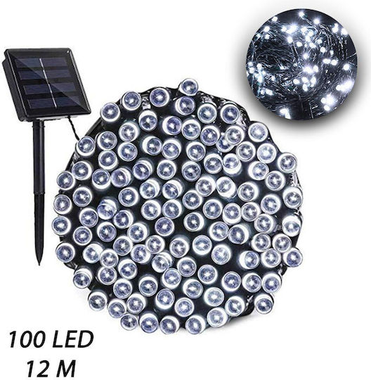 Λαμπάκια LED 12μ. Πράσινα Ηλιακά σε Σειρά