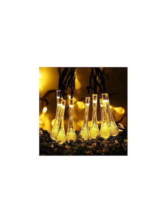 20 Λαμπάκια LED 5μ. Θερμό Λευκό Ηλιακά τύπου Μετεωρίτης
