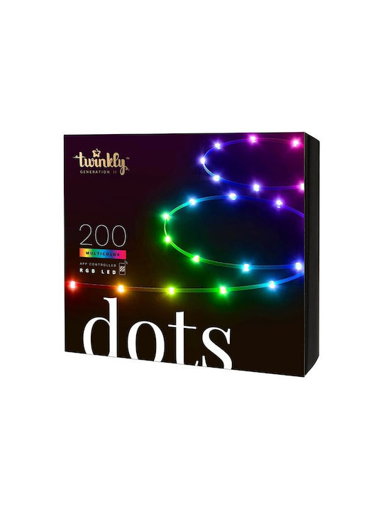 Twinkly Dots Στεγανή Smart Γιρλάντα Φωτισμού LED IP44 10m με 200 Λαμπάκια RGB