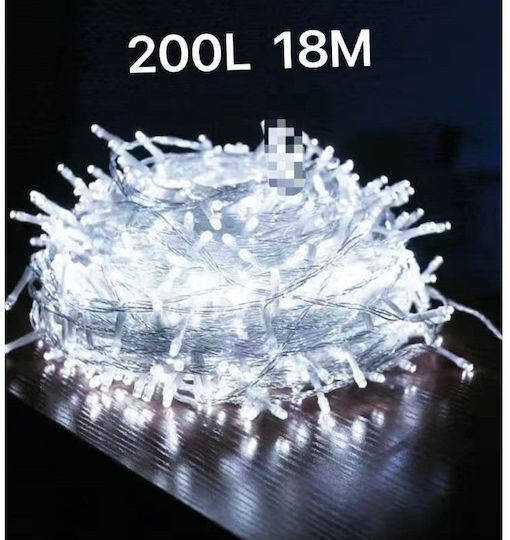 200 Λαμπάκια LED 20μ. Λευκά σε Σειρά