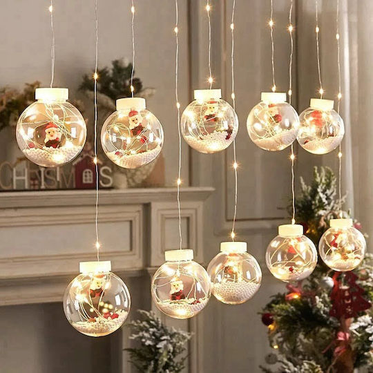 10 Λαμπάκια LED Κουρτίνα 3μ. Θερμό Λευκό