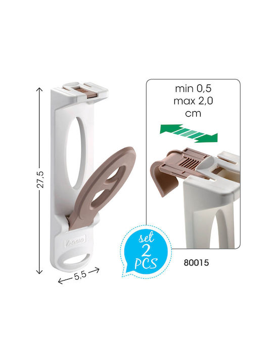Bama Кука Баня Единично ​2x2см Cream/Grey