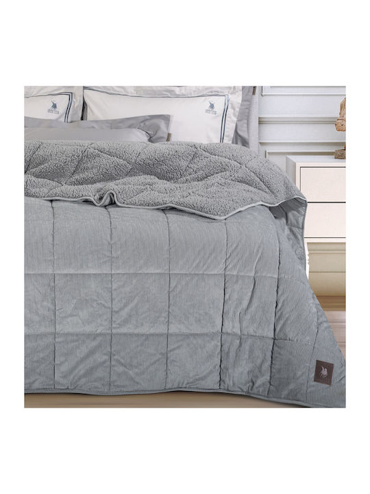 Greenwich Polo Club Duvet Cover Queen 220x240cm 3480 Grey 850Gsm