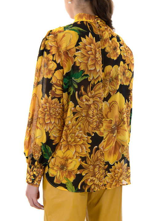 Γυναικεία Μπλούζα Μακρυμάνικη Floral Κόκκινο, Μαύρο, Πράσινο