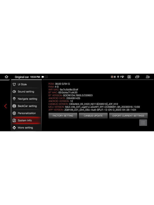 Digital IQ Sistem Audio Auto pentru Audi Q7 2010-2015 (Bluetooth/USB/AUX/WiFi/GPS/Apple-Carplay/Android-Auto) cu Ecran Tactil 10.25"
