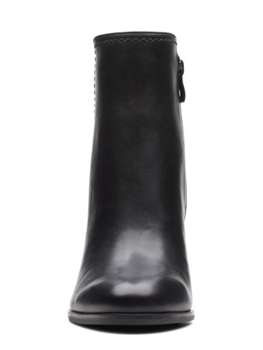 Buckle Ghete Dama Chelsea De Piele Cu Toc Înalt Negre