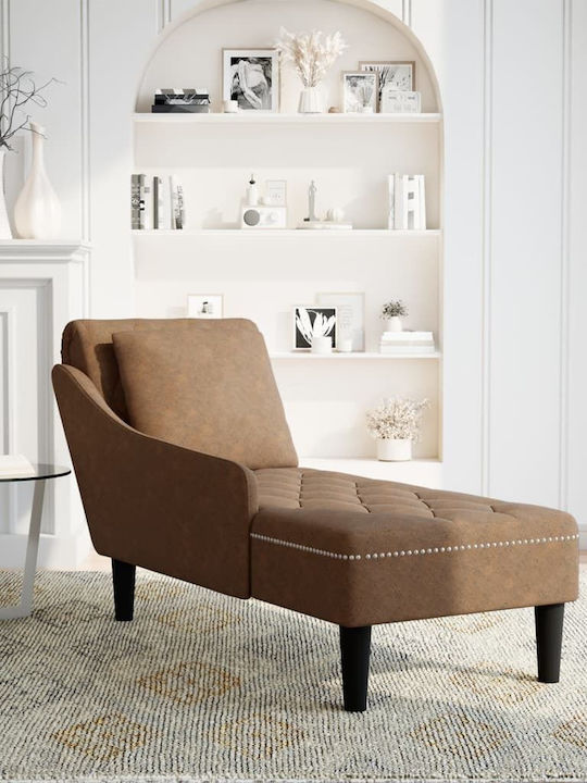 vidaXL Stoff Liegestuhl Braun 110x54x70cm 4009780