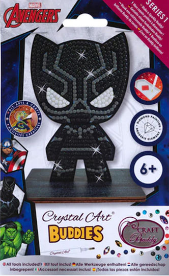 Комплект за диамантено рисуване Craft Buddy Crystal Art Buddies Черна пантера 7 части