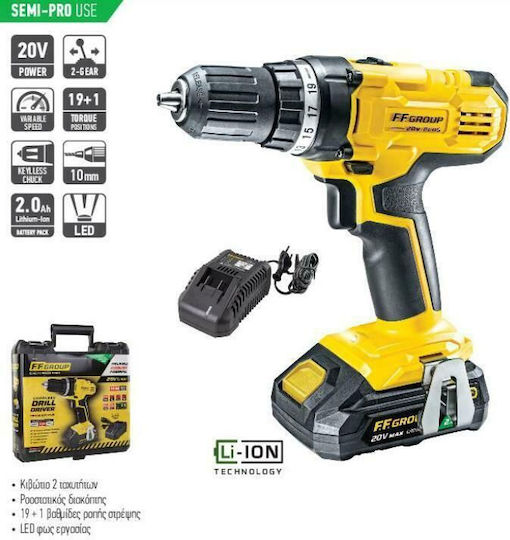 FFG CDD/35 20V Plus Battery Drill Driver 20V 1x2Ah