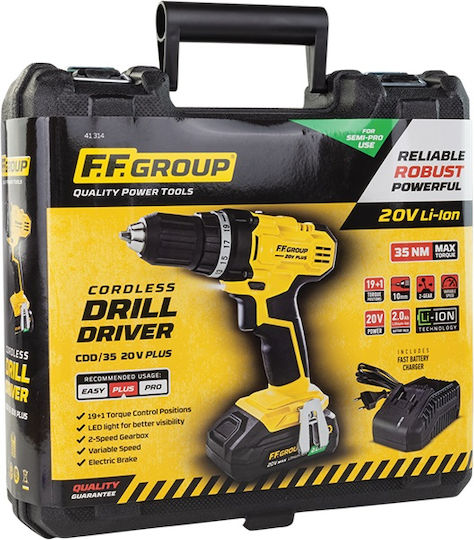 FFG CDD/35 20V Plus Battery Drill Driver 20V 1x2Ah